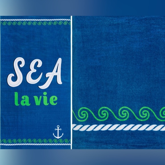 (2) Carolina Collection Sea La Vie Cotton Beach Towels - Picture 1 of 9
